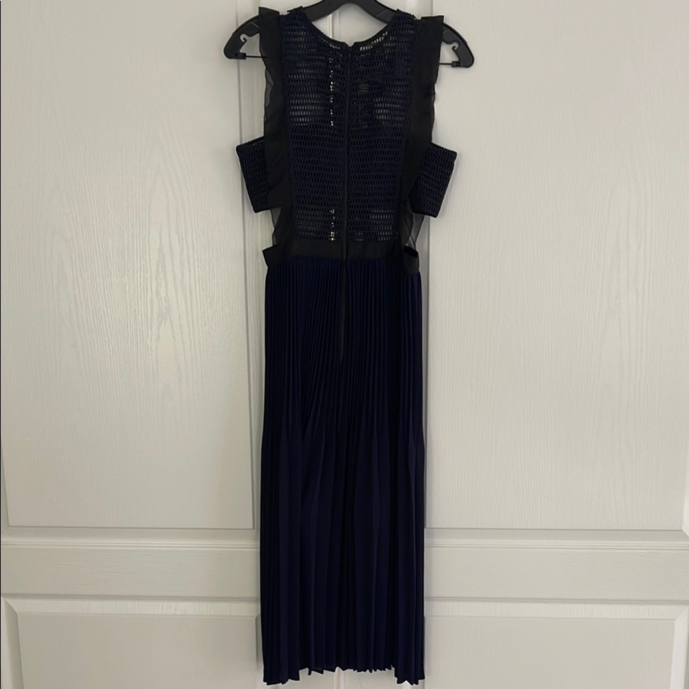 Self-Portrait Navy Lace Midi Dress - Picture 7 of 11
